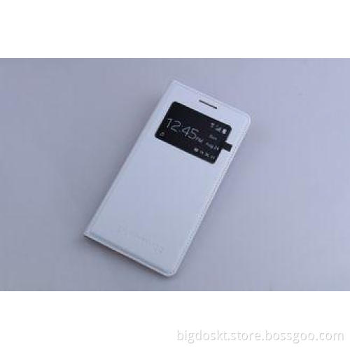 White Color Samsung leather case for Sumsung Mega